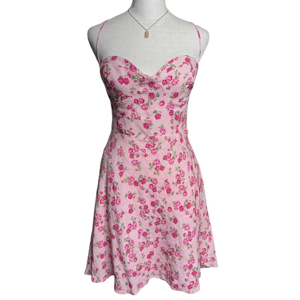 Zara Pink Floral Mini Dress